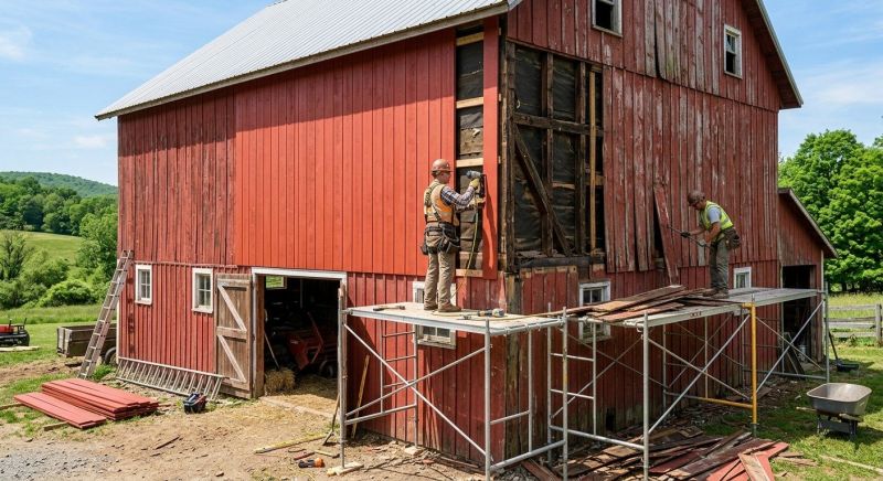 Barn Siding Replacement in Fayette County, GA