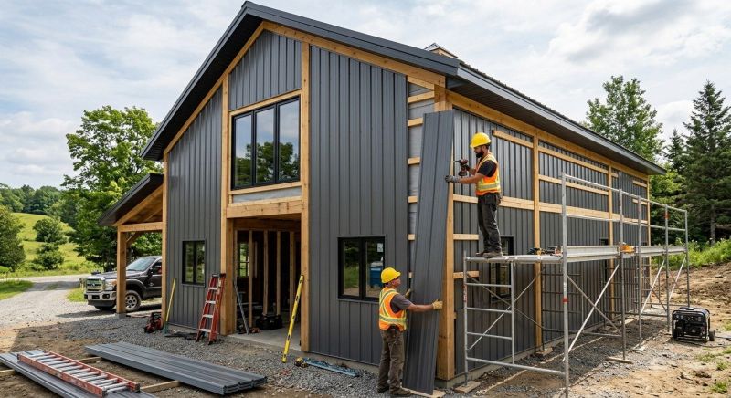 Pole Barn Siding Installation in Fayette County, GA