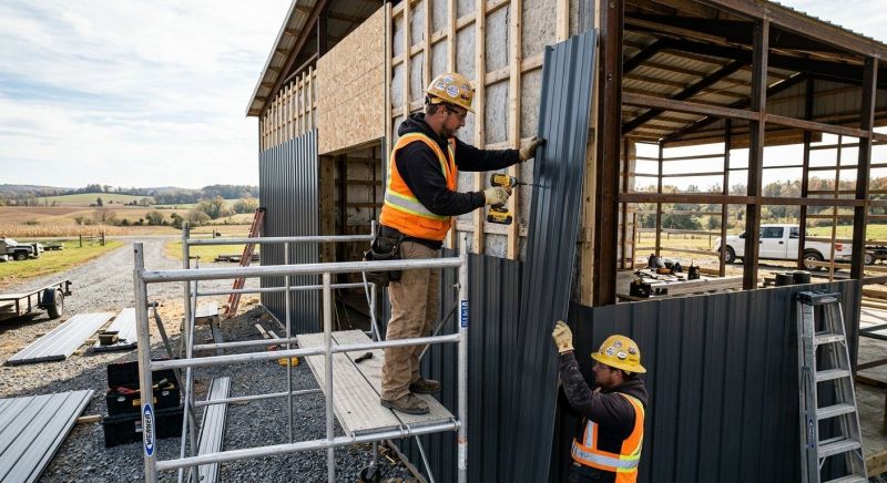 Pole Barn Siding Installation in Fayette County, GA